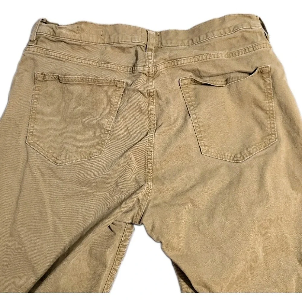 Flint and Tinder Straight Fit Pants Mens 34x32 Khaki Stretch Chino Casual